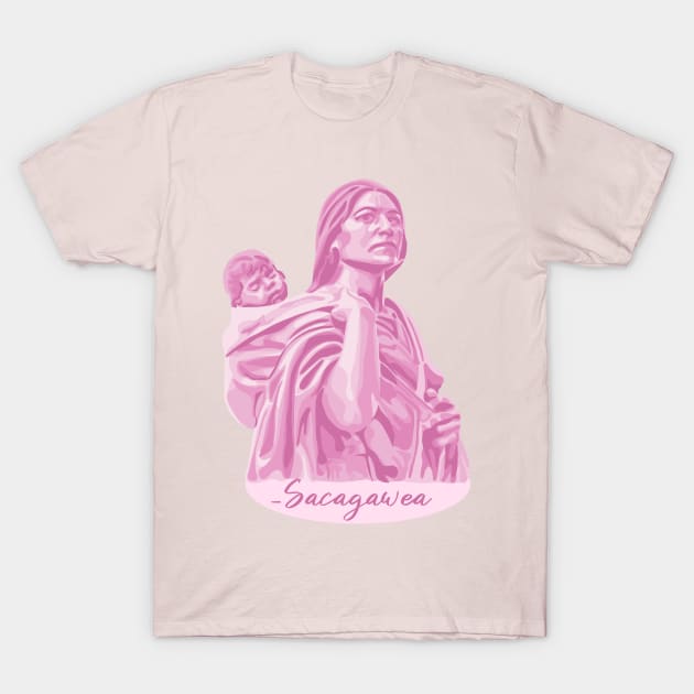 Sacagawea Portrait T-Shirt by Slightly Unhinged